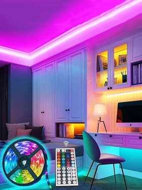 1 Piece Multicolor Light Strip with 44-Key Remote Control