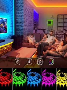 Silver Bag LED Light Strip with Remote Control, Silicone Coated BASIC LIVING sh2106213556622302 2m