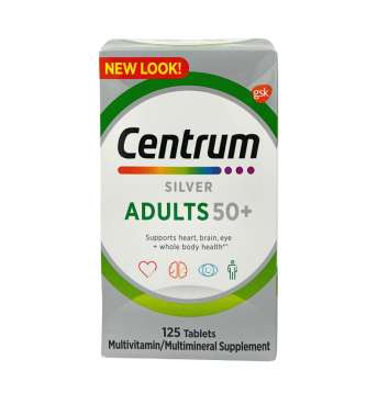 Centrum Silver Adults 50 Plus Multivitamin with Vitamin B and D3, 125 Count