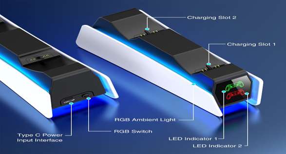 Charging Station for PlayStation 5 Controller, Charging Station