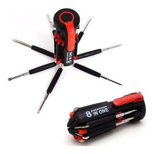 8-in-1 Screwdriver with LED Flashlight, Multipurpose Tool sh2207083039862817