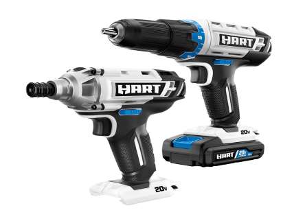 HART20-Volt Cordless 2-Piece 1/2-inch Drill and Impact Driver Combo Kit (1) 1.5Ah Lithium-Ion Battery. (DRILL AND IMPACT DRIVER, BATTER