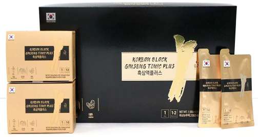 Korean Black Ginseng Tonic Plus - High absorption rate, boosts immunity, metabolic performance, stamina and energy, men and women
