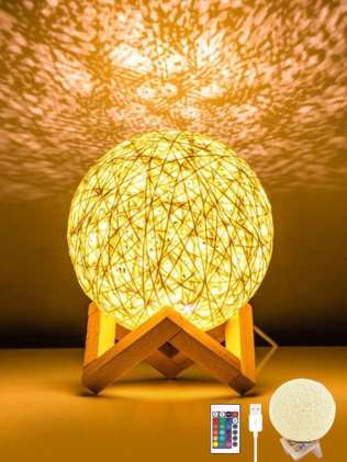 Sphere Shaped Desk Lamp with Remote for Light Changing