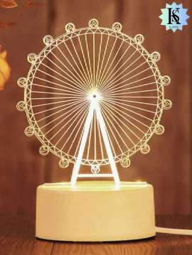 Decorative Ferris Wheel Shaped Table Lamp, Single Light Tone,
