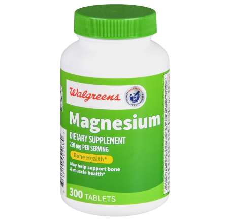 Magnesium dietary supplement 250mg walgreens 300 tablets