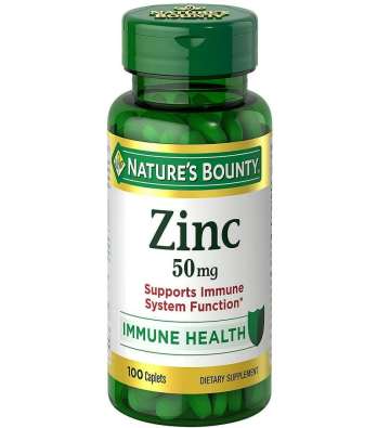 Nature's Bounty Zinc Capsules, 50 mg, 100 Count