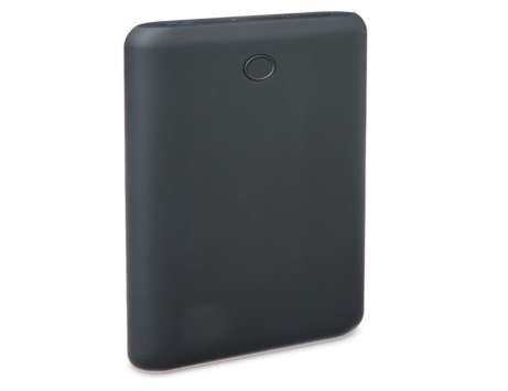 Onn. Dual-Port Portable Battery, 3x Charge, 10000 mAh – Black