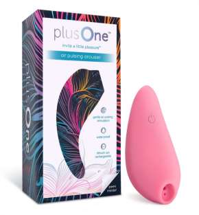 plusOne Air Pulsing Arouser Clitoral Stimulator Vibrator, Pink. (The plusOne Air pulsing arouser offers a unique sensation, harnessing