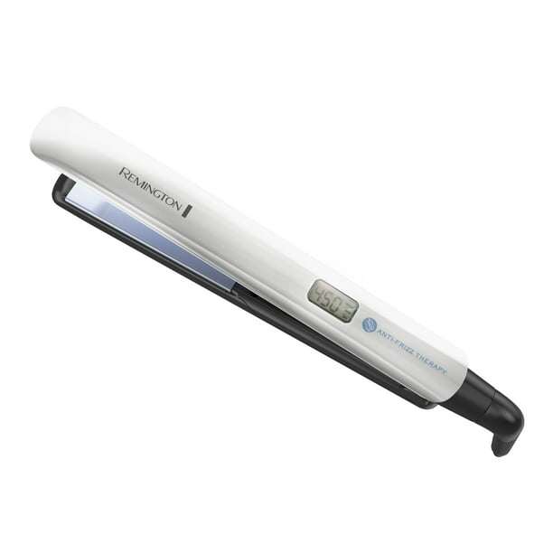 Remington Anti-Frizz Therapy Technology Professional 1" Ceramic Flat Iron Hair Straightener, White