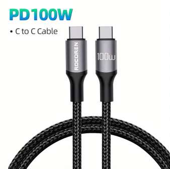 Rocoren 100W USB-C to Type-C Fast Charging Cable 1m
